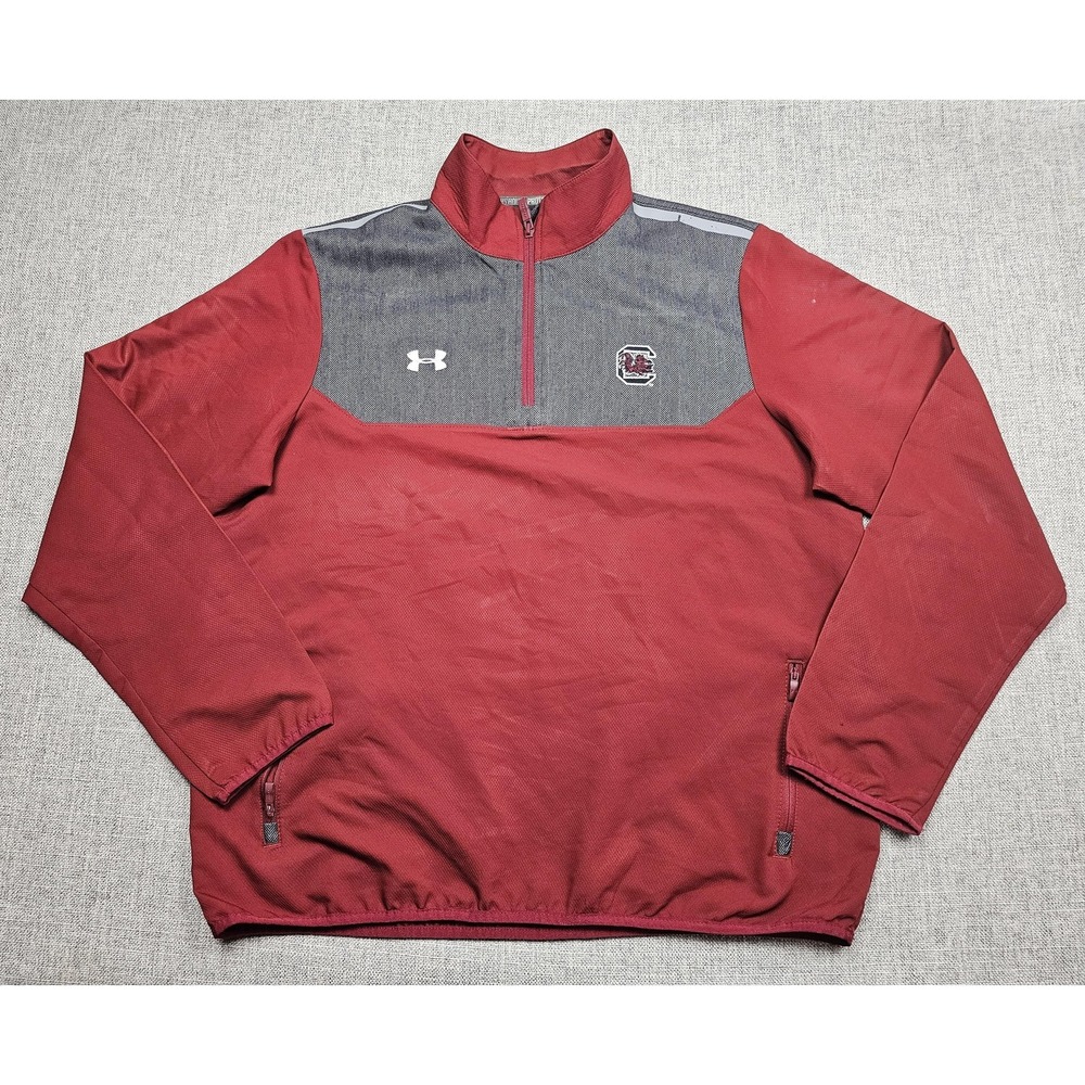 South Carolina Gamecocks Pullover Mens Large Garnet Gray NCAA‎ Under Armour